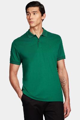 Polo Aramis Interlock Pima Verde Bandeira