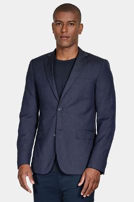 Paleto Texturizado Super Slim Marinho