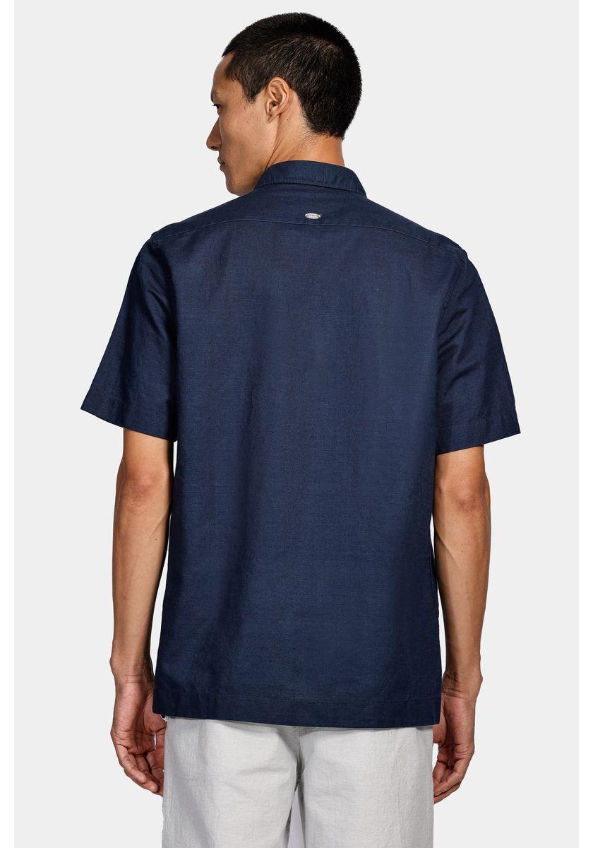 Camisa Aramis Manga Curta Regular Linho Martinelli Marinho - 4