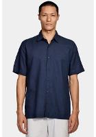 Camisa Aramis Manga Curta Regular Linho Martinelli Marinho - 1