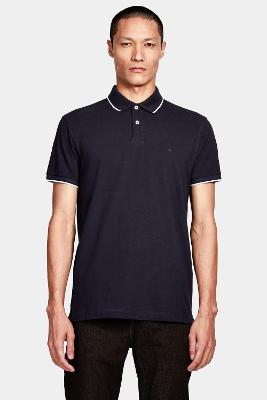Polo Classic 1 Friso Marinho e Offwhite