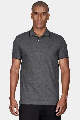 Polo Aramis Classic 1 Friso Grafite M. Com Preto