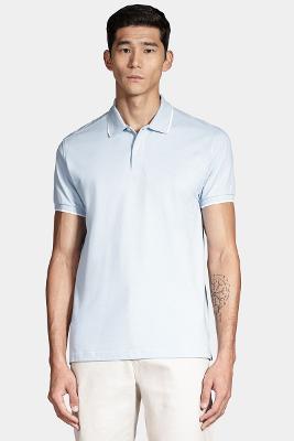 Polo Aramis Classic 1 Friso Azul Pastel Com Off White