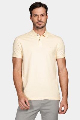 Polo Aramis 1/2 Malha Lisa Amarelo Dente Leão