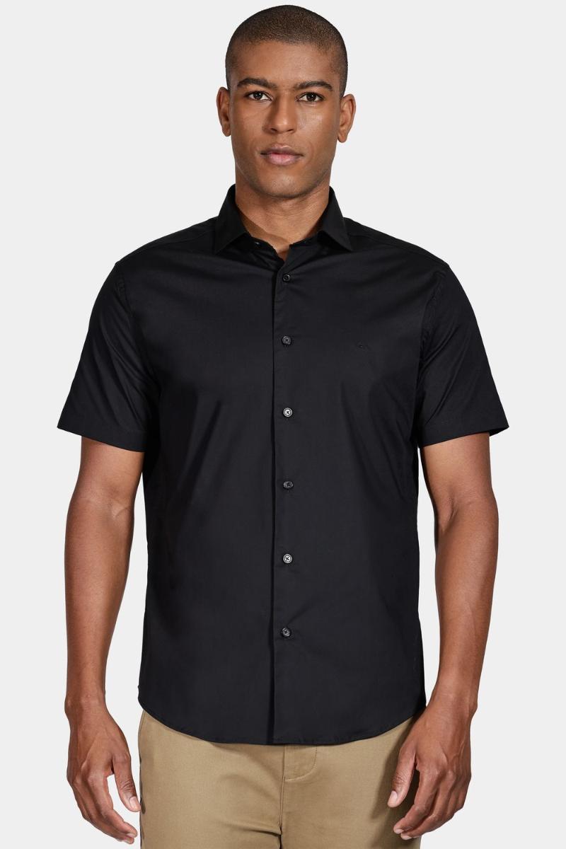 Camisa Aramis Slim Tricoline Stretch Preto - 2