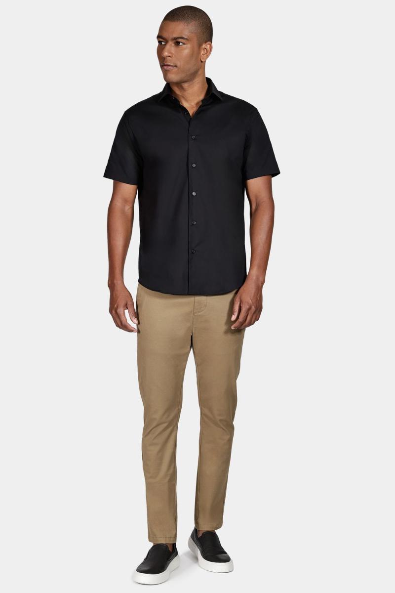 Camisa Aramis Slim Tricoline Stretch Preto - 3