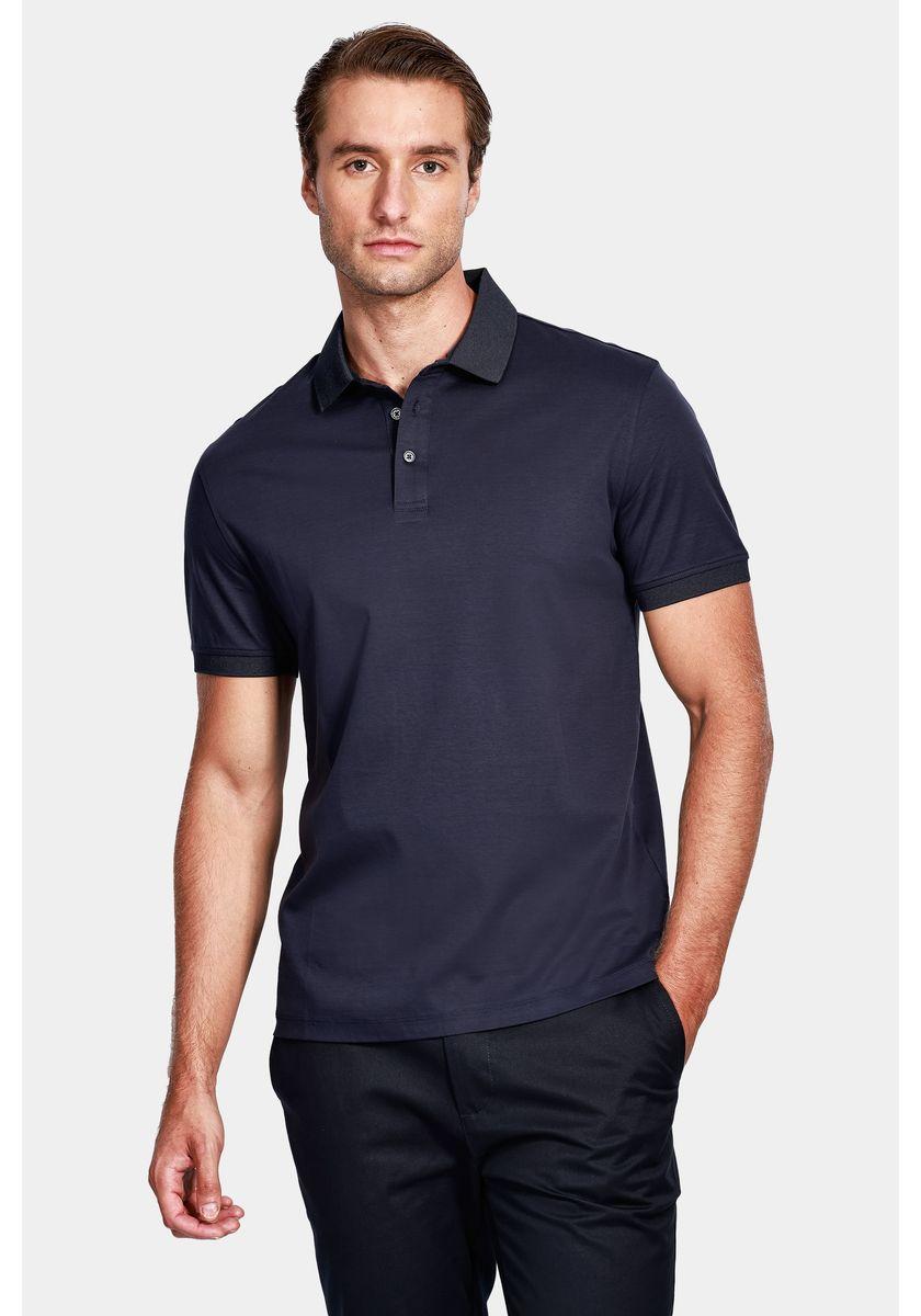 Silk Aramis Blend Modal Polo Shirt Marinho - 1