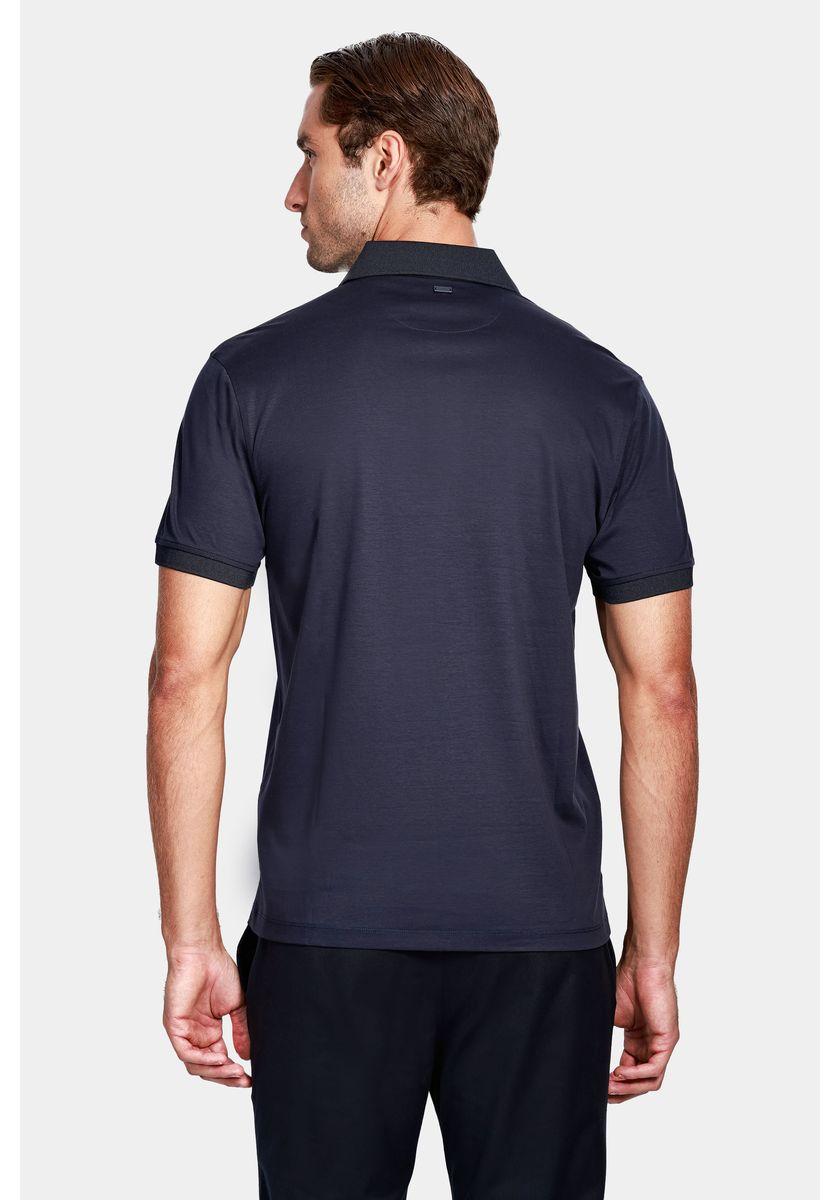 Silk Aramis Blend Modal Polo Shirt Marinho - 4