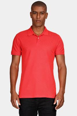 Polo Aramis Piquet Duplo Gola Relevo Vermelho Cereja