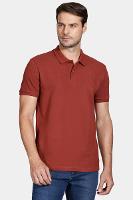 Polo Aramis Manga Curta Lisa Piquet Tijolo - 1