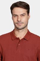 Polo Aramis Manga Curta Lisa Piquet Tijolo - 3