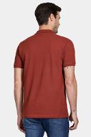 Polo Aramis Manga Curta Lisa Piquet Tijolo - 4