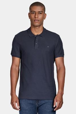 Polo Aramis Cotton Piquet Basic Marinho
