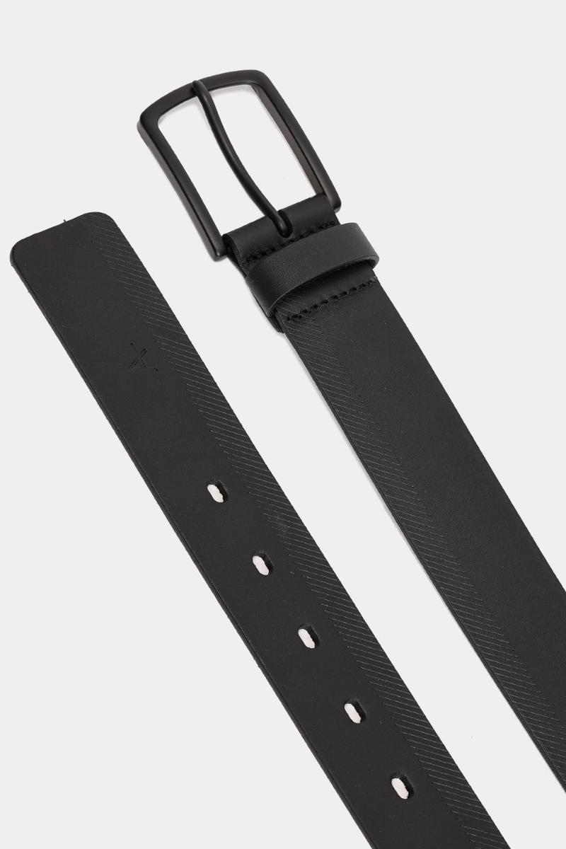 Cinto de Couro Com Estampa 40mm Out (Pa) Preto - 3