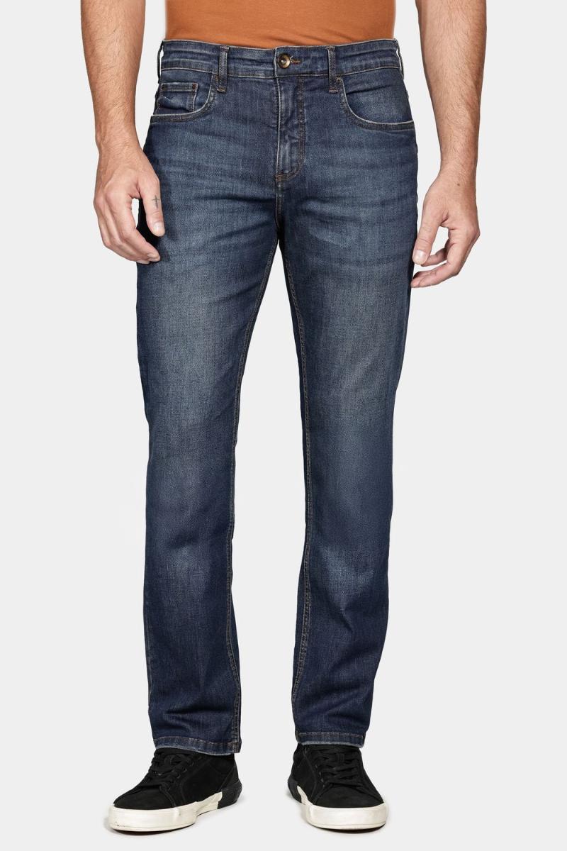 Calça Aramis Jeans Regular Flex And Dry Blue Azul Escuro - 4
