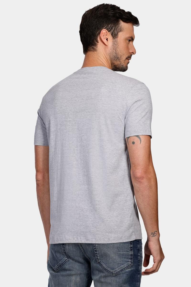 Camiseta Aramis Básica Cinza Mescla - 4