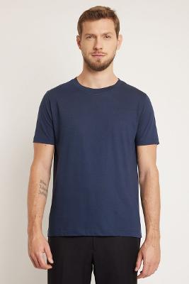 Camiseta Jersey Algodão Peruano Marinho