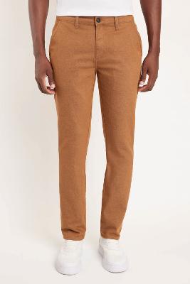 Calça Chino Bolso Faca Moline Caramelo
