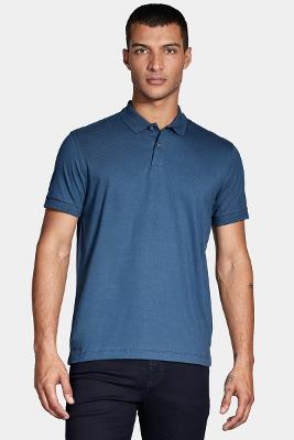 Polo Malha Lisa Azul Petroleo