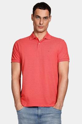 Polo Piquet Mescla Vermelho Cereja