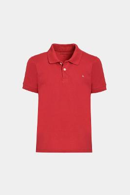Polo Aramis Algodão Básica Manga Curta Vermelho