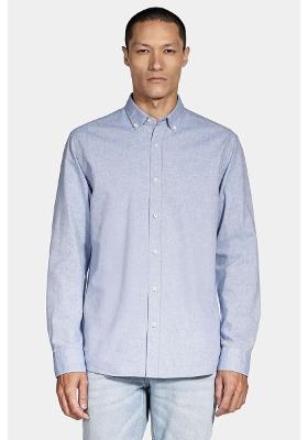 Camisa Manga Longa Move Slim Oxford Button Down Planalto Azul