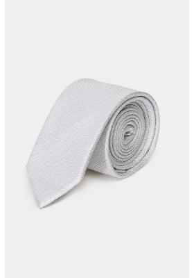 Gravata Aramis de Seda Jacquard Prata