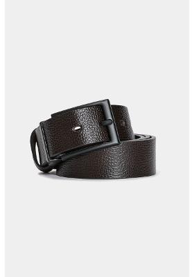 Cinto Dupla Face Couro Soft Café Com Preto