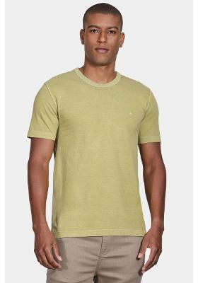 Camiseta Manga Curta Básica Verde Alga
