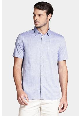 Camisa Regular Loop Flame Bosco Azul Médio