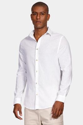 Camisa Aramis Slim Linho Algodão Branco