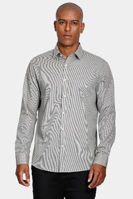 Camisa Aramis Manga Longa Cosmo Slim Algodão Micro Xadrez