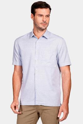 Camisa Aramis Regular Ampla Sarjada Leve Alumínio