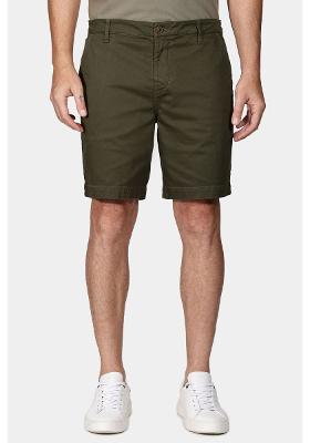 Bermuda Aramis Chino Sarja Maquinetada Verde Militar