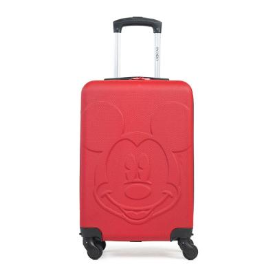 Mala de Bordo Abs 4 Rodas Mickey  3D Vermelha