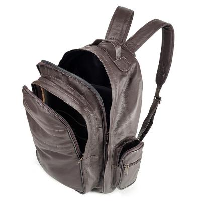 Mochila Masculina Executiva de Couro Notebook Marrom escuro