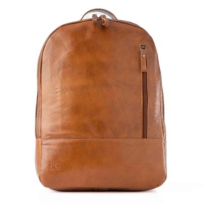 Mochila Masculina Executiva Couro Notebook Arpoador Caramelo