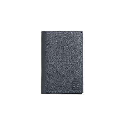 Carteira Masculina de Couro Vertical RFID Street Azul