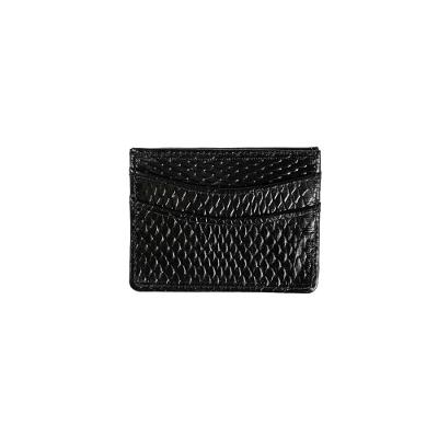 Kit Carteira Masculina e Porta Cartão de Couro Preta