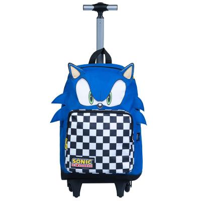Mochila Escolar Masculina de Rodinhas Sonic Azul