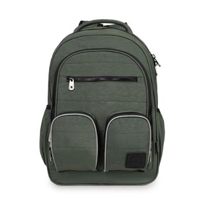 Mochila Escolar Masculina Juvenil Color Block Verde Escuro
