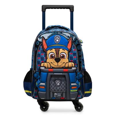 Mochila de 4 Rodinhas Masculina Infantil Patrulha Canina Chase Azul