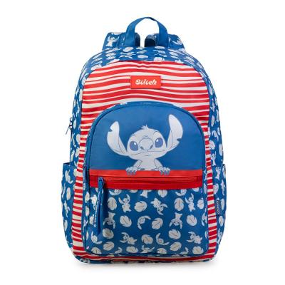 Mochila Escolar Feminina Juvenil Stitch Hapinnes Azul