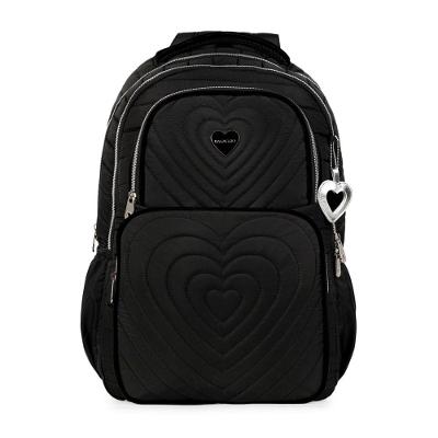 Mochila Escolar Feminina Juvenil  BG Girl Preta
