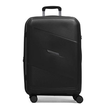 Mala Média 23 Kg Polipropileno 4 Rodas Seul Preta