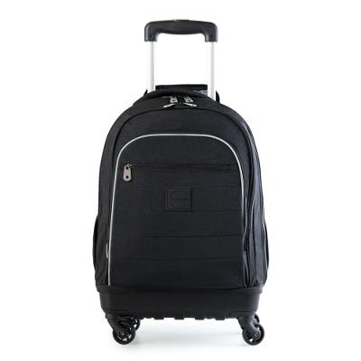 Mochila Escolar Juvenil de 4 Rodinhas Color Block Preto