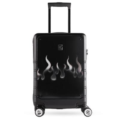 Mala de Bordo 10 Kg Policarbonato 4 Rodas Flame Preta