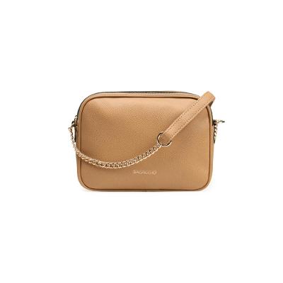 Bolsa Transversal Feminina Pequena Correntes Bege