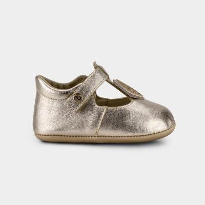 Sapatilha Infantil Bibi Afeto Joy II Dourado com Coração