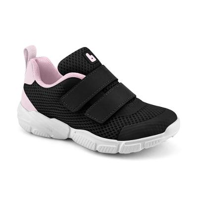 Tênis Infantil Bibi Ever Feminino Preto com Rosa - 1100124